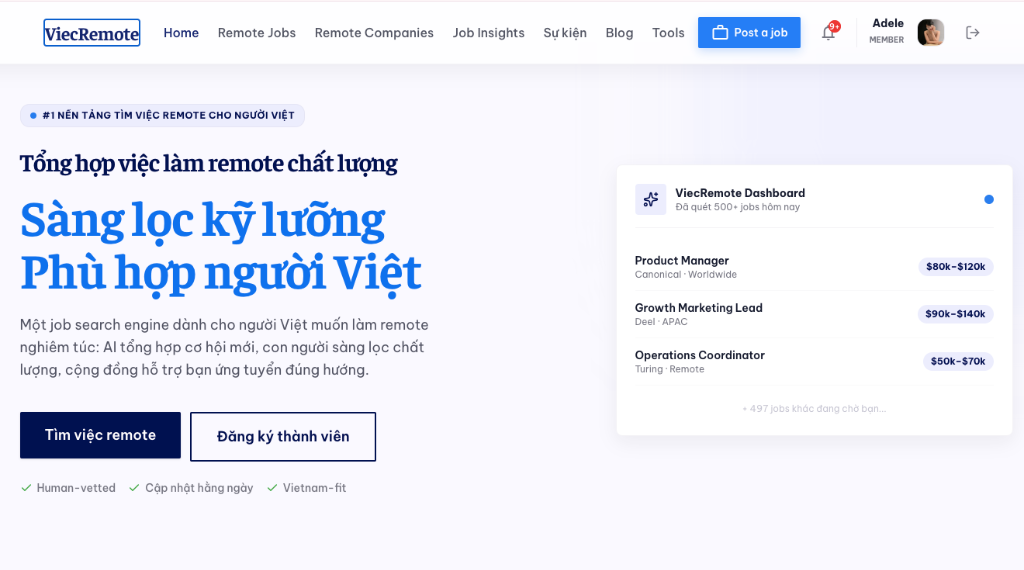 ViecRemote.com Platform Preview